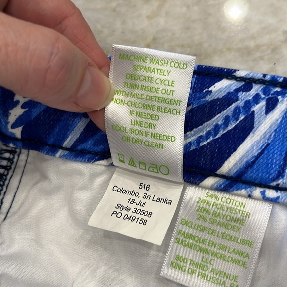 NEW Lilly Pulitzer South Coast Skinny‎ Jean Early Riser Twilight Blue Size 4 - Picture 8 of 14